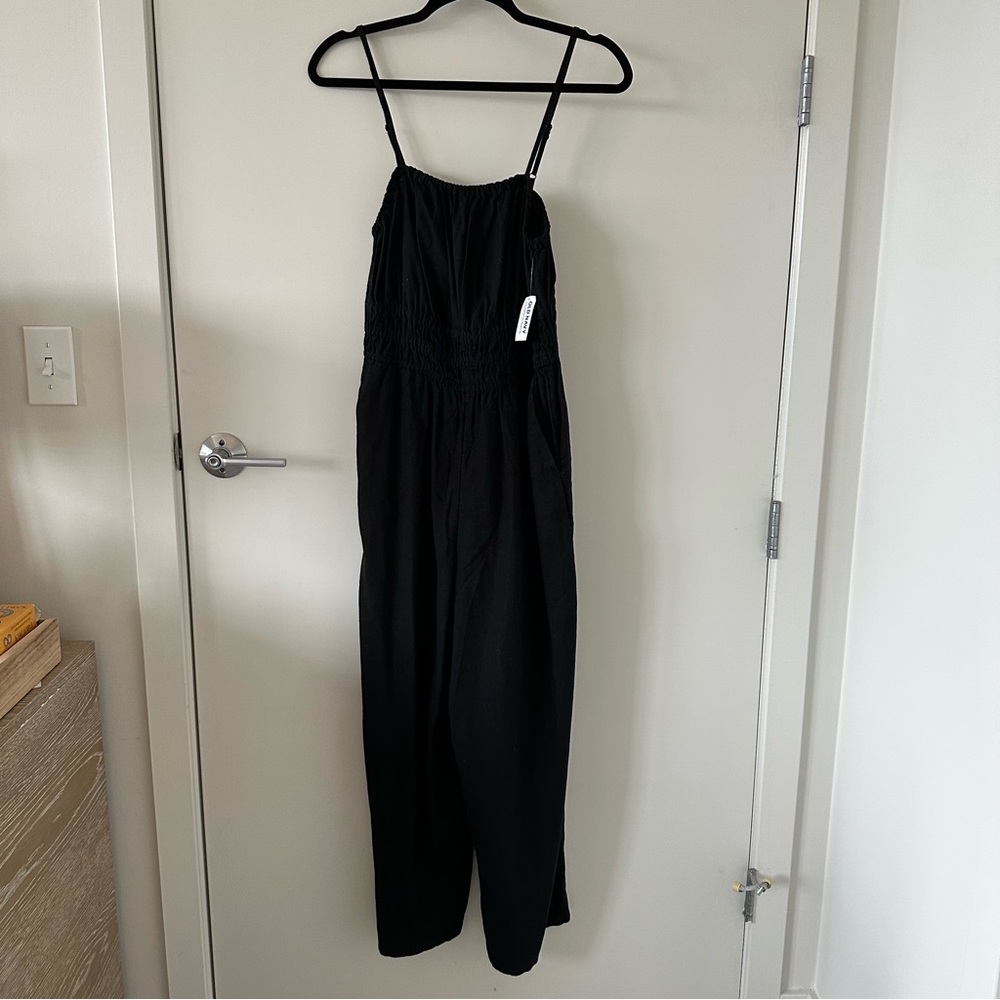 Old Navy Linen Jumpsuit in Black